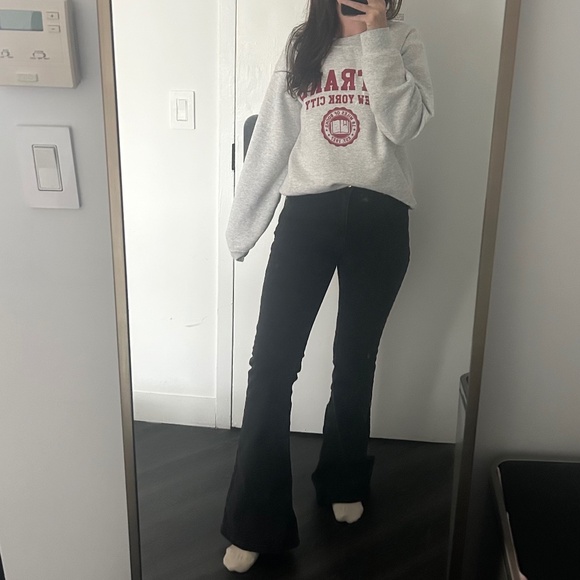 NWT Eco-friendly Mango Gray Flare Jeans (mid waist, regular, full length) - Picture 1 of 4